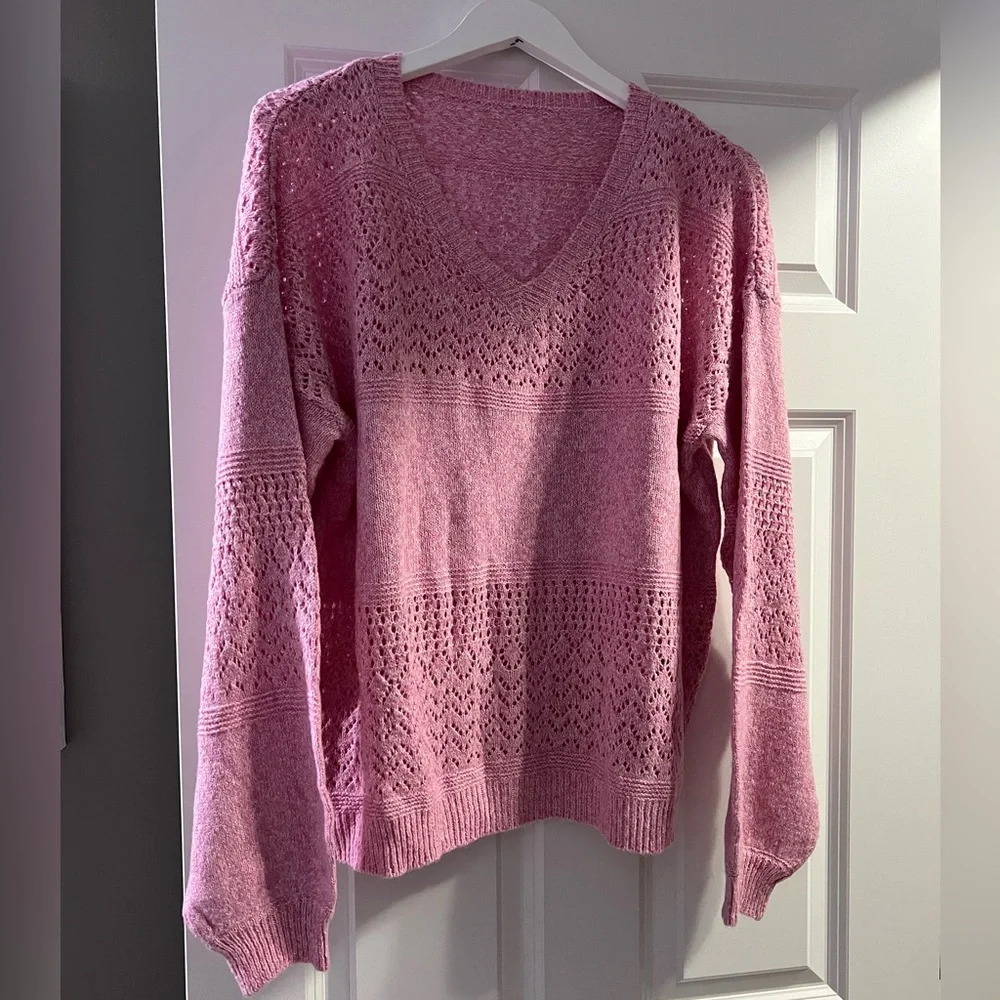 NEW without tags. Chic Soul Women's Pink Sweater - Picture 2 of 5